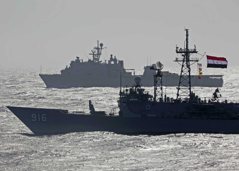 USS San Antonio Passing Exercise