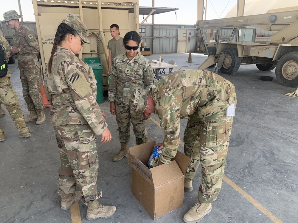 Task Force Phoenix Soldiers receive Girl Scout Cookies from home