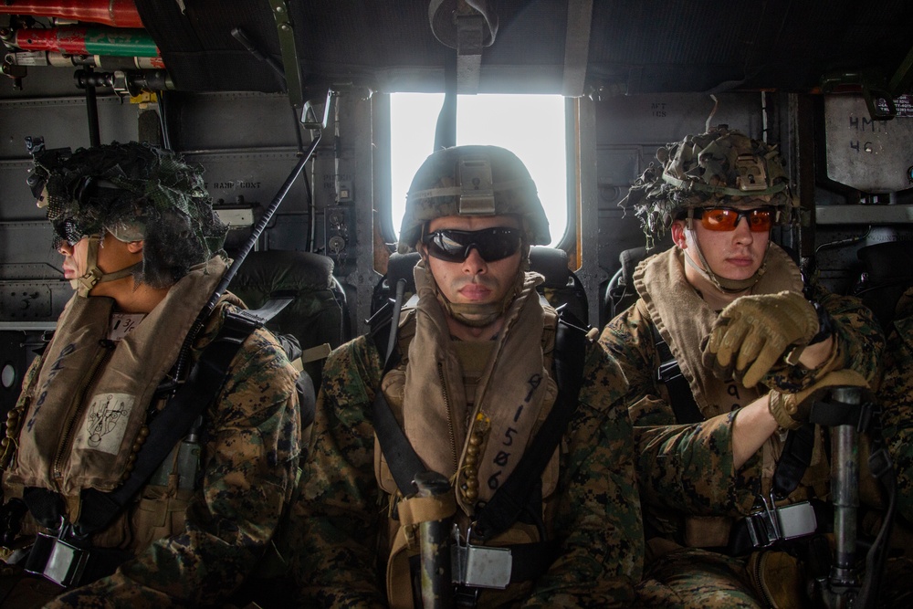 U.S. Marines conduct a helicopter raid training exercise