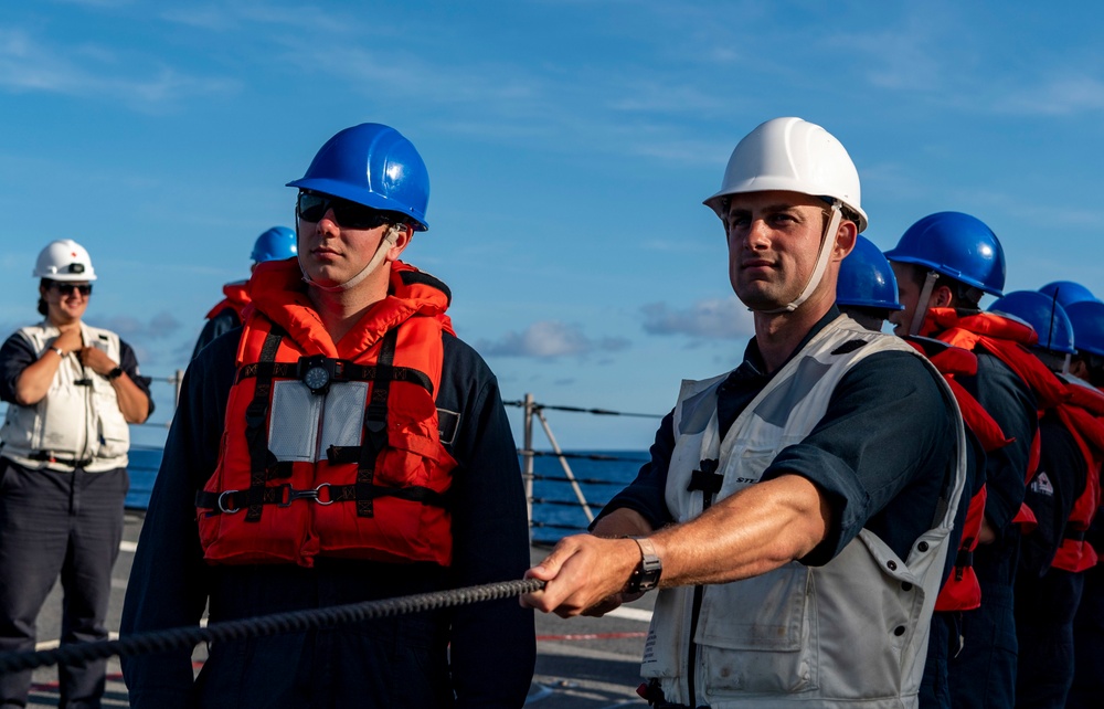 USS O’Kane conducts replenishment-at-sea with USNS Guadalupe