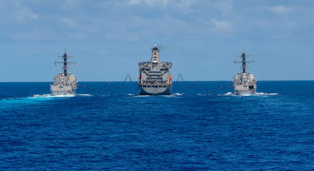 USS O’Kane conducts replenishment-at-sea with USNS Guadalupe