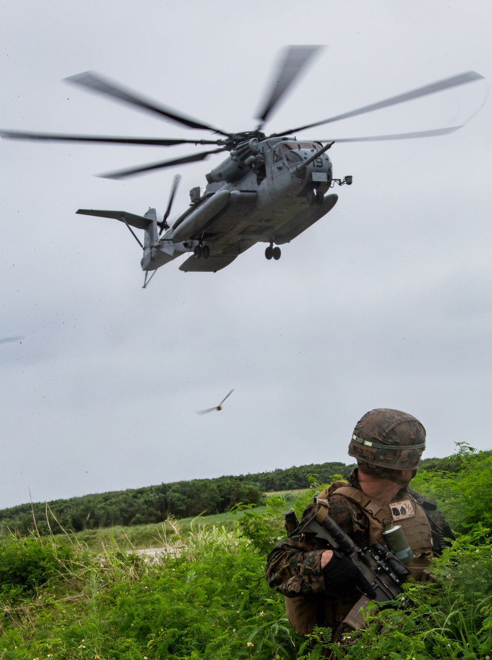 U.S. Marines conduct a helicopter raid training exercise