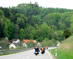 Motorcycles w castle