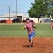 101st Airborne Division (Air Assault) Soldier throws a pitch.