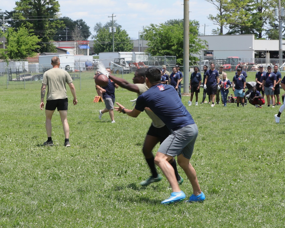 101st Airborne Division (Air Assault) Soldiers participate in sporting events.