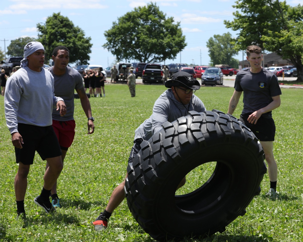 101st Airborne Division (Air Assault) Soldiers participate in sporting events.