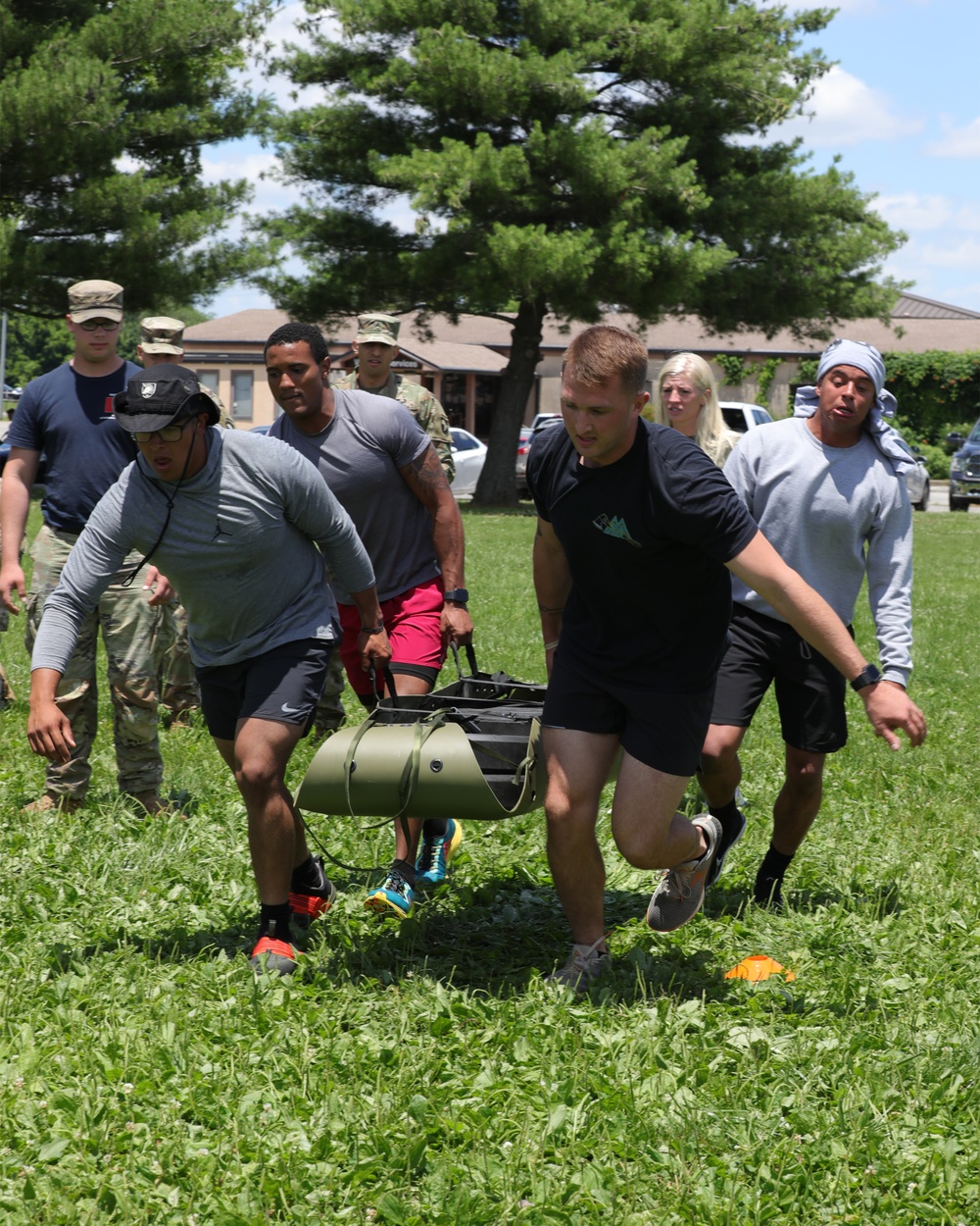 101st Airborne Division (Air Assault) Soldiers participate in sporting events.