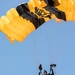 Parachutist on Army Golden Knights makes jump