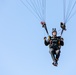 Parachutist on Army Golden Knights makes jump