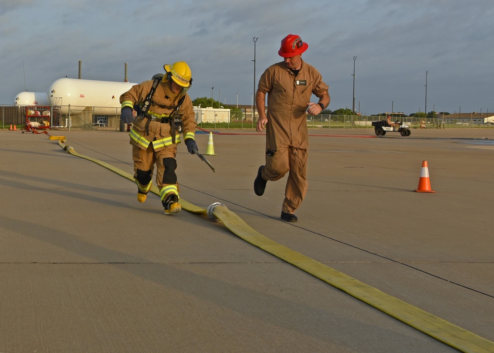 Fire academy students train strength, endurance with hose pulls