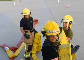 PHOTOSTORY: Fire academy students train strength, endurance with hose pulls