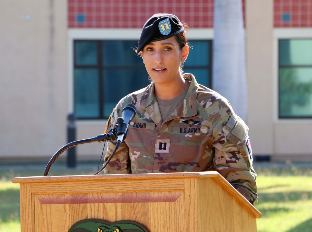 Support Battalion, 196th Infantry Brigade holds a Change of Command Ceremony