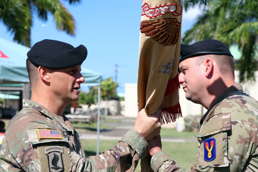 Support Battalion, 196th Infantry Brigade holds a Change of Command Ceremony