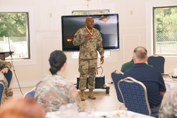 Transportation Commander induced to Military Order of Saint Christopher at Fort Eustis