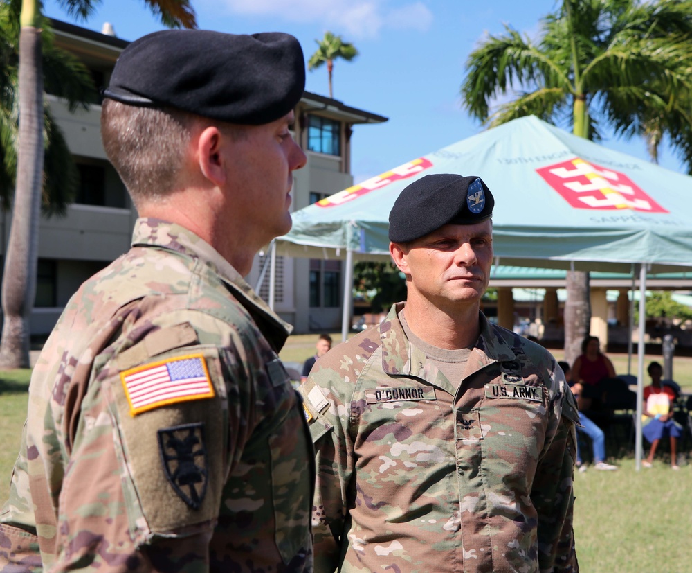 Support Battalion, 196th Infantry Brigade holds a Change of Command Ceremony