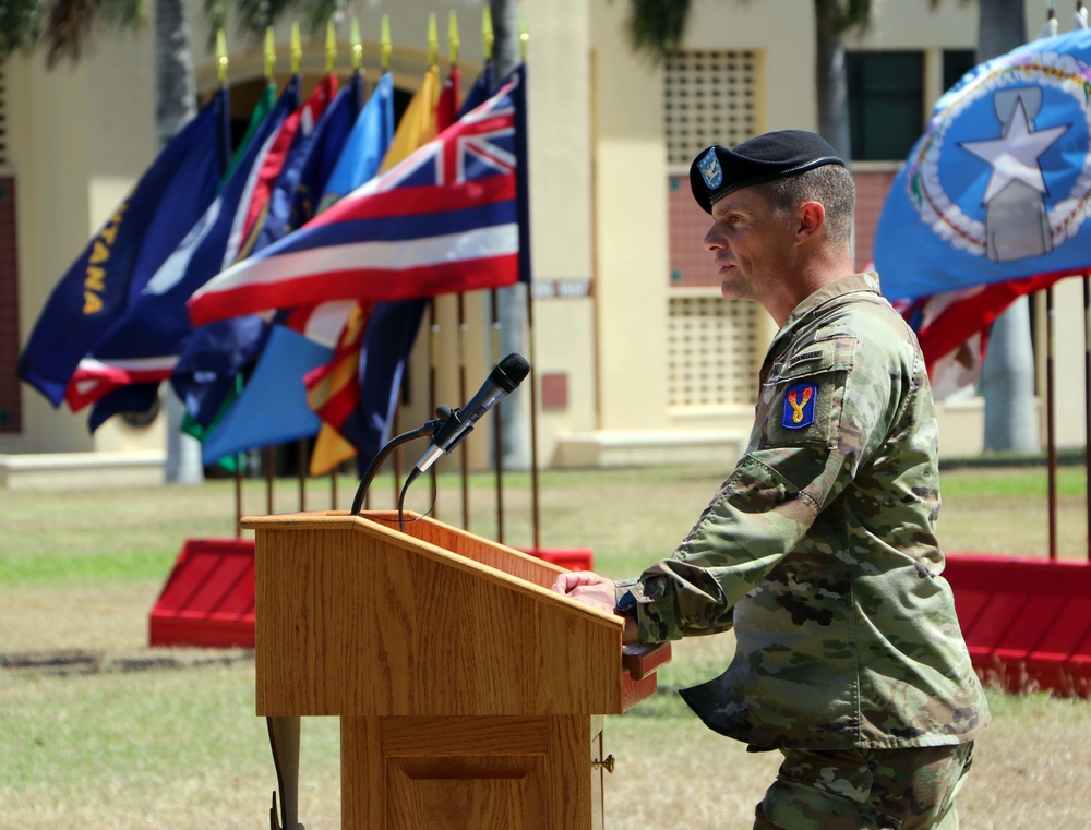 Support Battalion, 196th Infantry Brigade holds a Change of Command Ceremony