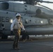 11th MEU Reconnaissance Marines load UTV onto CH-53E Aircraft