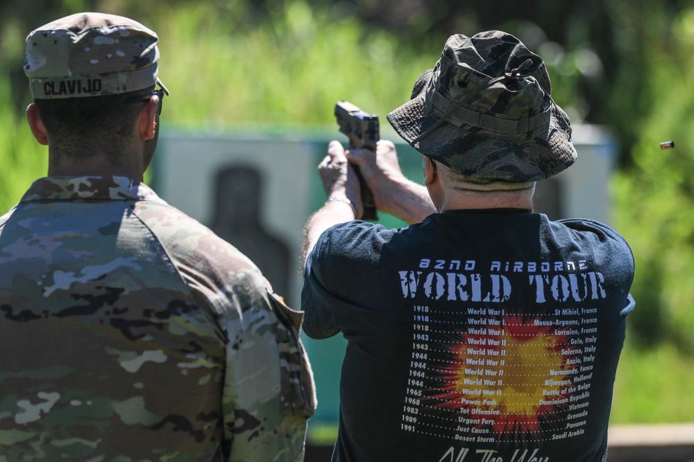 Former and current Rakkasans participate in live firing range