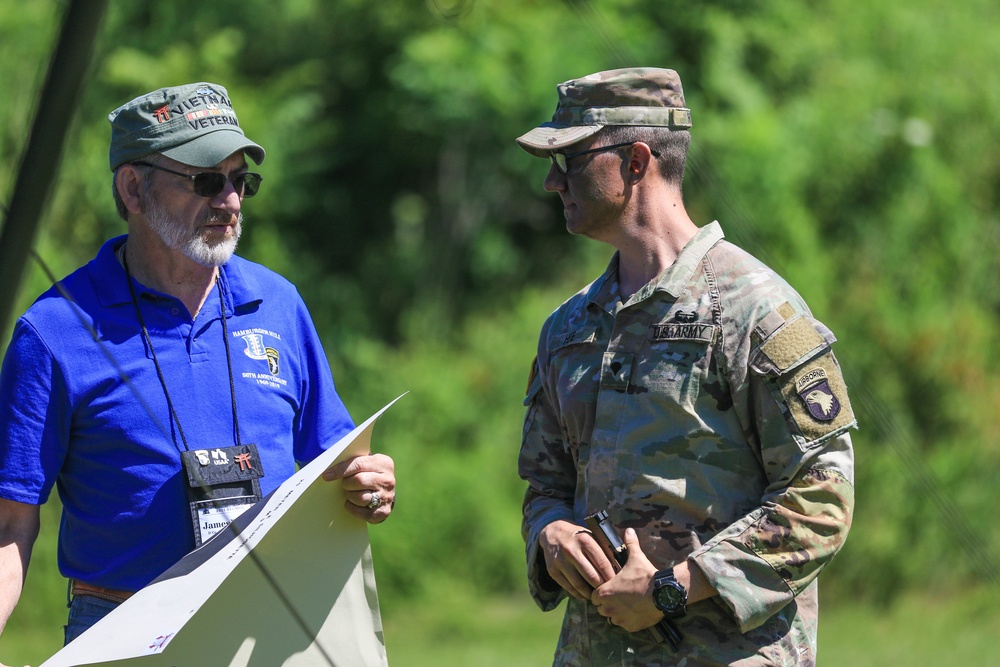 Former and current Rakkasans participate in live firing range