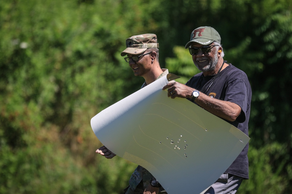 Former and current Rakkasans participate in live firing range