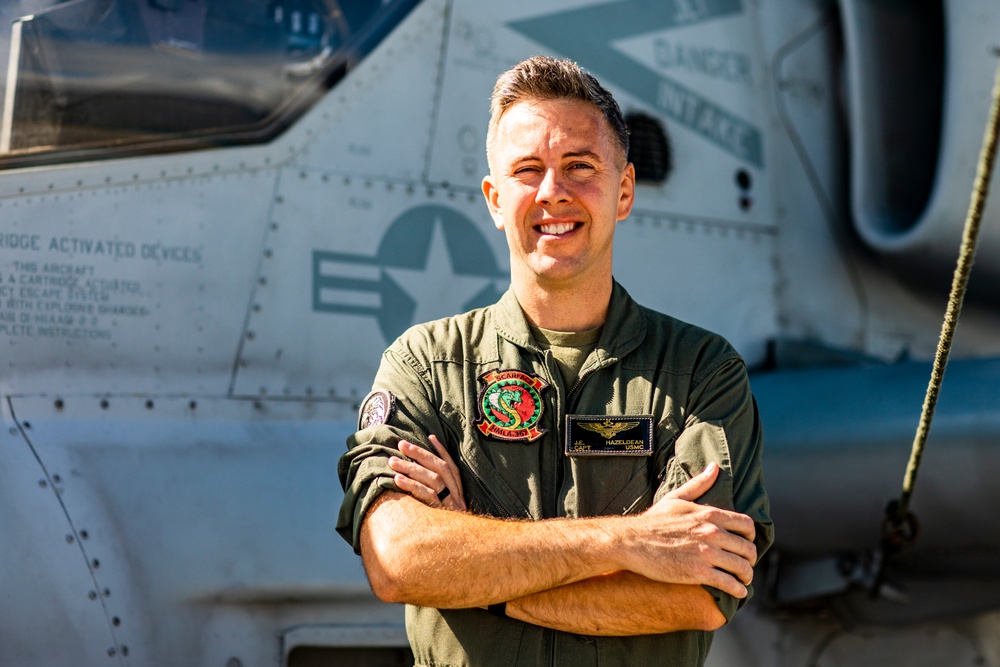 HMLA-367 Pilot Capt. Joshua Hazeldean Wins 2021 Marine Aviator of the Year