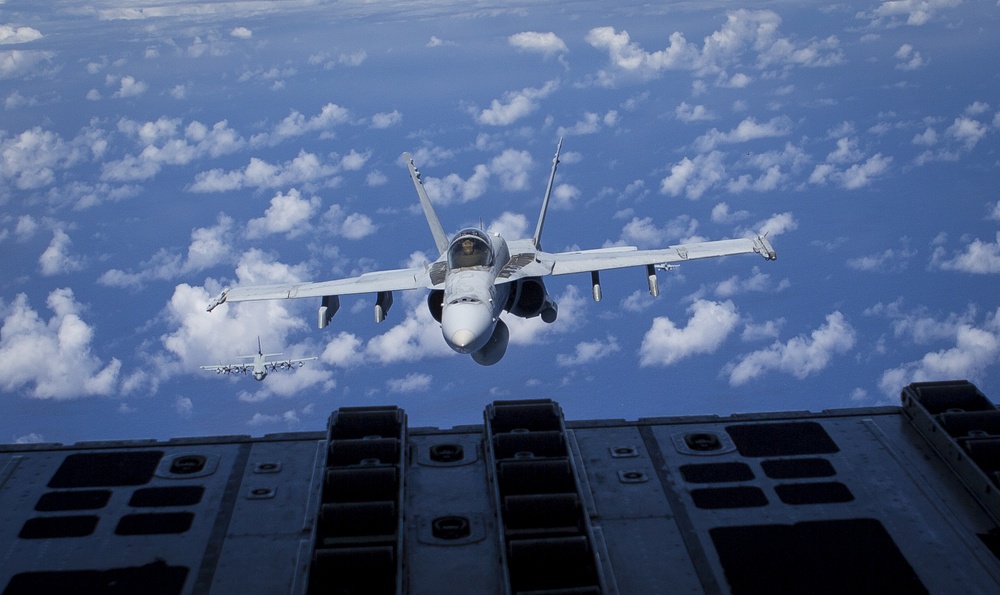 VMFA-323 and VMGR-352 Conduct Refueling Operations