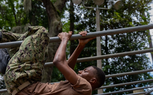 NROTC Midshipmen Complete Obstacle Course at JU