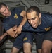 Sailors conduct sentry training aboard Arleigh Burke-class guided-missile destroyer USS Rafael Peralta (DDG 115)