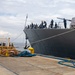 USS Mustin's Former CMC Watches Ship Departure