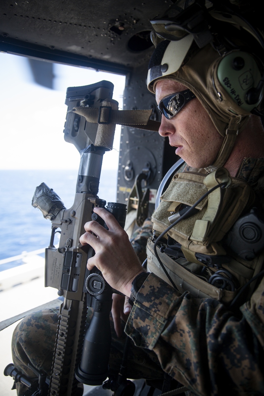 U.S. Marines conduct a Maritime Interdiction Operation training exercise aboard USS Germantown