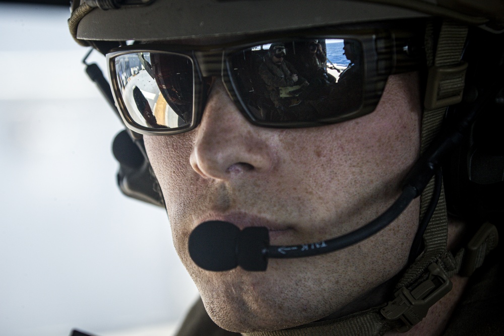 U.S. Marines conduct a Maritime Interdiction Operation training exercise aboard USS Germantown