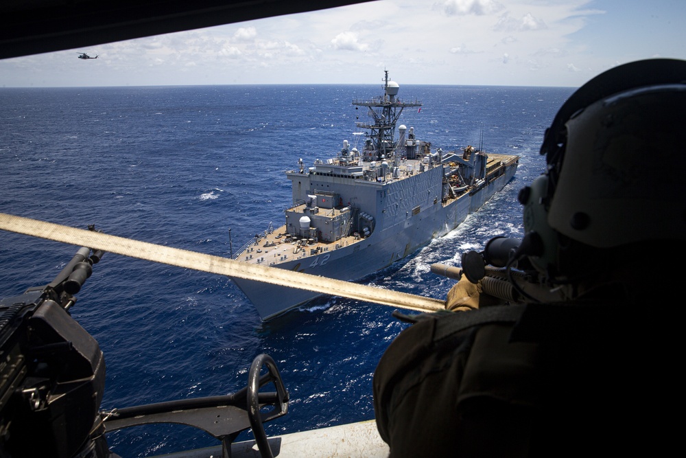 U.S. Marines conduct a Maritime Interdiction Operation training exercise aboard USS Germantown