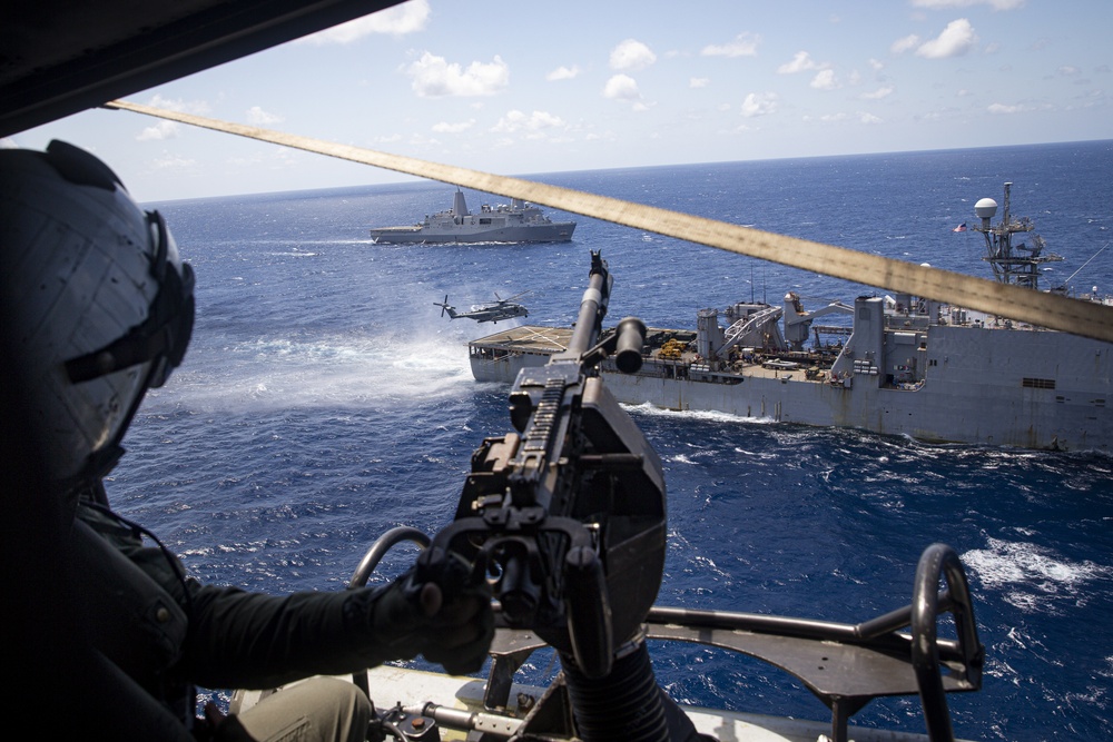 U.S. Marines conduct a Maritime Interdiction Operation training exercise aboard USS Germantown