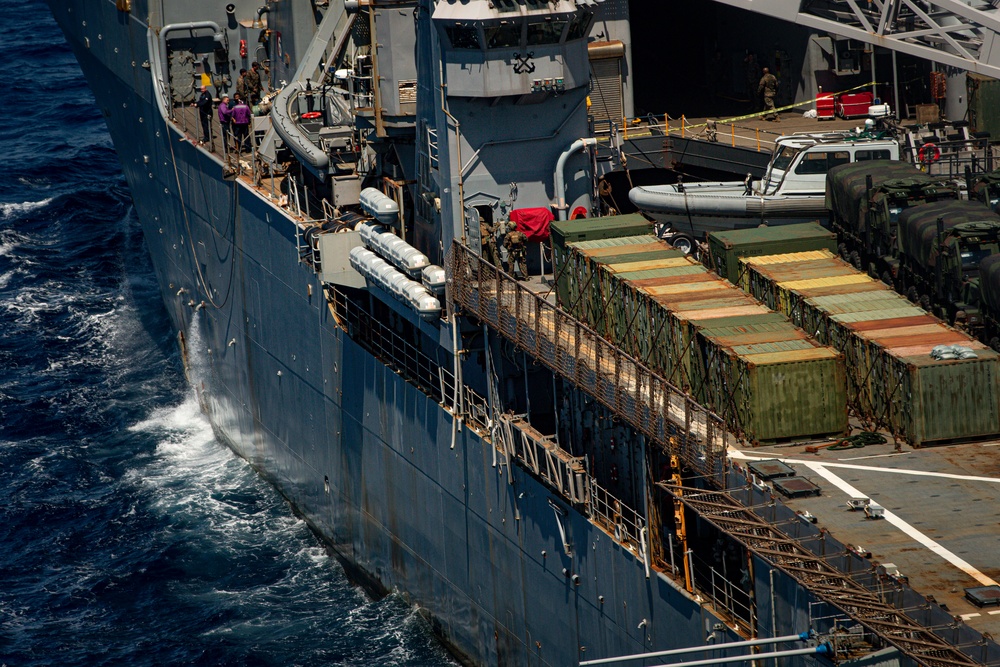 U.S. Marines conduct a Maritime Interdiction Operation training exercise aboard USS Germantown