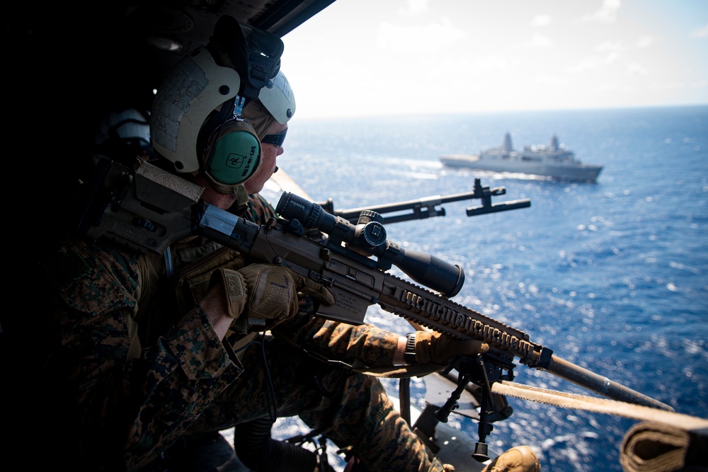 U.S. Marines conduct a Maritime Interdiction Operation training exercise aboard USS Germantown