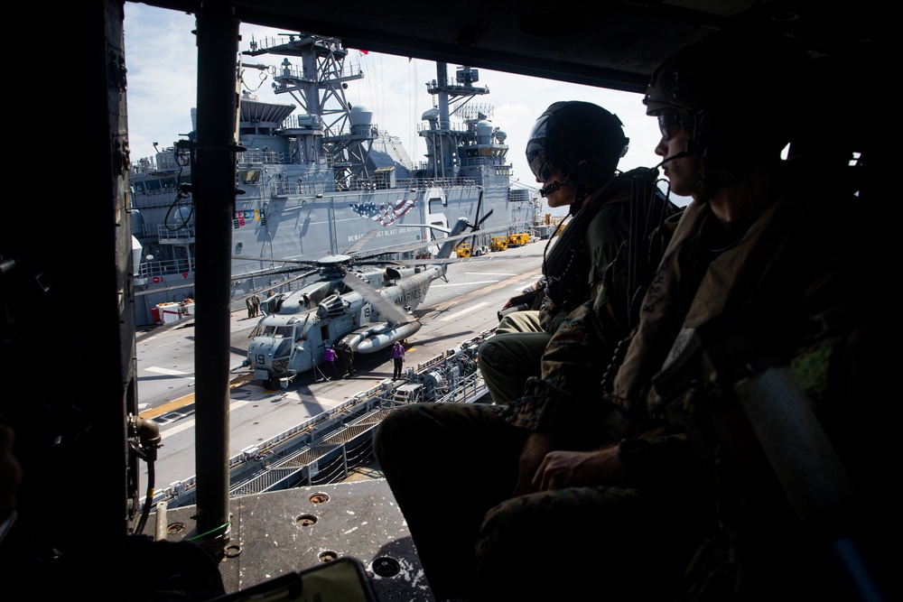 U.S. Marines conduct a Maritime Interdiction Operation training exercise aboard USS Germantown