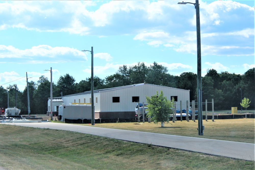 Construction of fitness facility continues at Fort McCoy running track