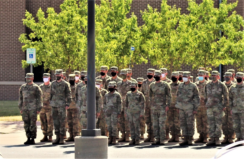 Fort McCoy NCO Academy students hold a formation