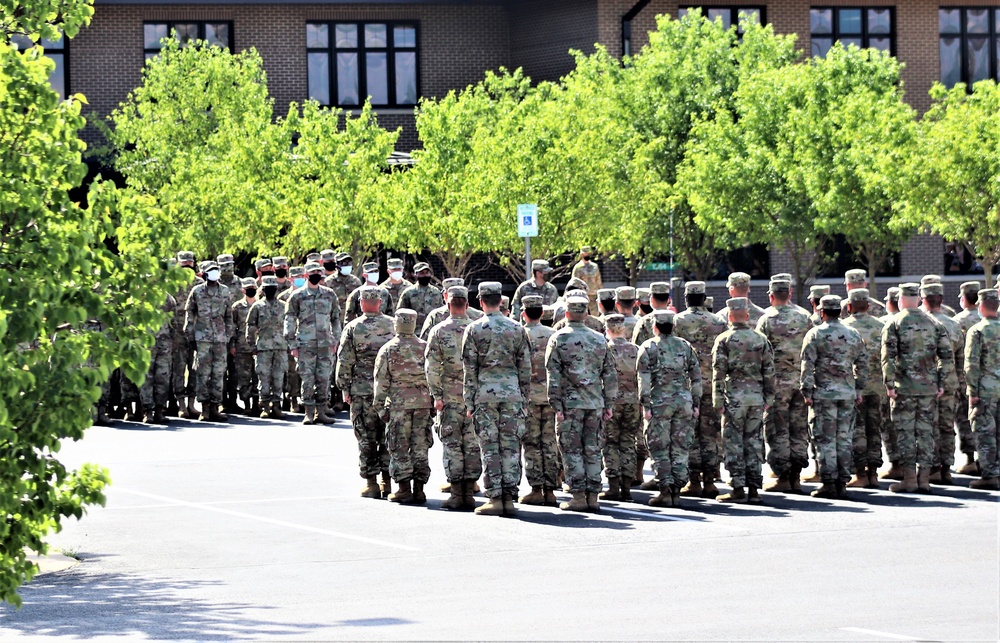 Fort McCoy NCO Academy students hold a formation