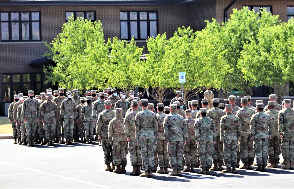 Fort McCoy NCO Academy students hold a formation