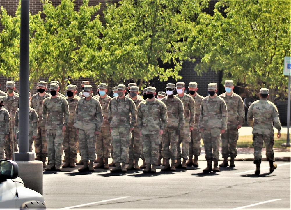 Fort McCoy NCO Academy students hold a formation