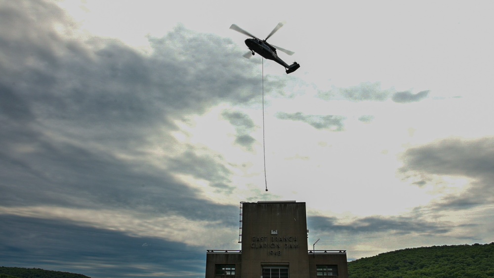 Helicopter facelift: Pittsburgh District replaces control tower hoist