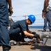 USS Sioux City Sailors Participate in Sea and Anchor Detail as the Ship Departs Martinique, France