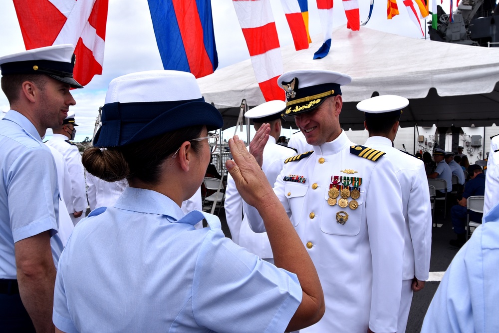 Coast Guard Cutter Bertholf hosts change of command ceremony