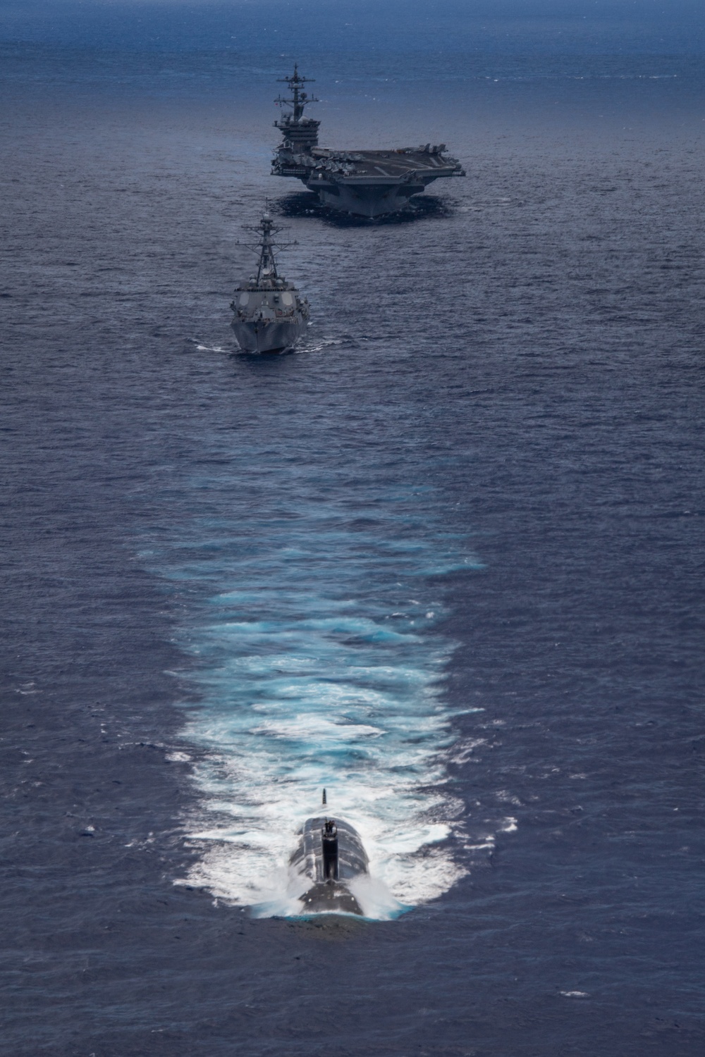 USS Vinson, USS Dewey, USS Seawolf, Formation Sail