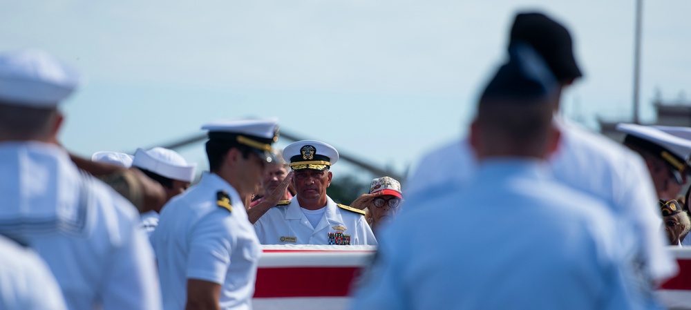 USS Oklahoma honorable carry ceremony