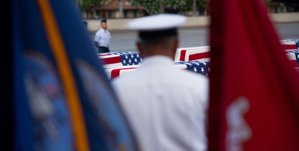 USS Oklahoma honorable carry ceremony