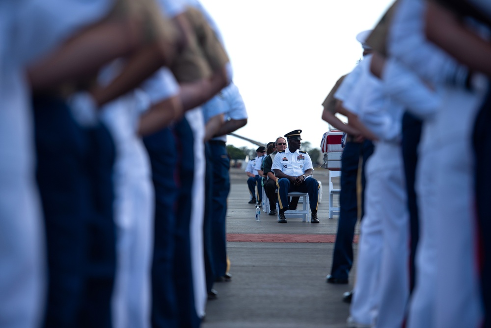 USS Oklahoma honorable carry ceremony