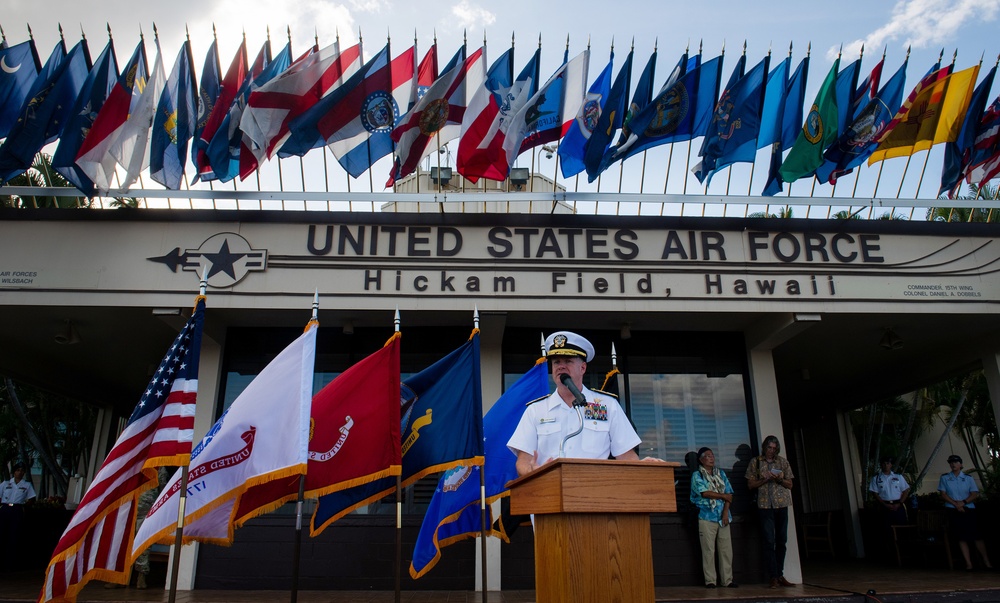 USS Oklahoma honorable carry ceremony