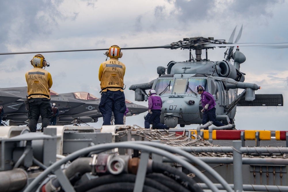 USS America (LHA 6) Conducts Flight Operations